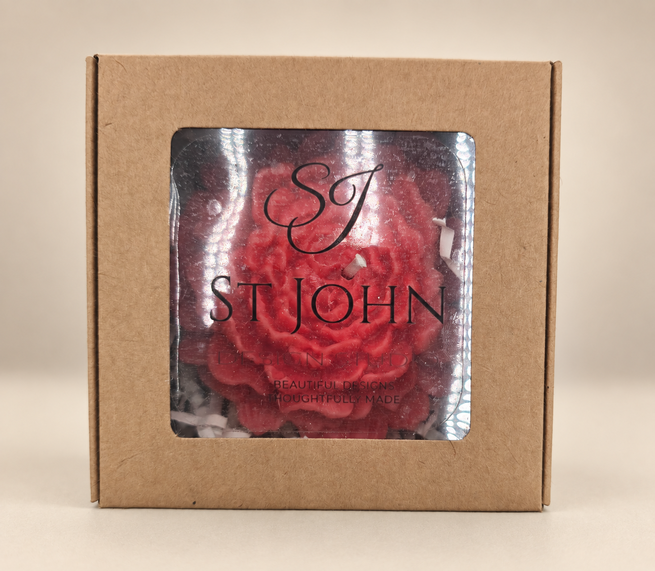 3 inch Hand-Poured Scented Flower Candle- Gift Boxed