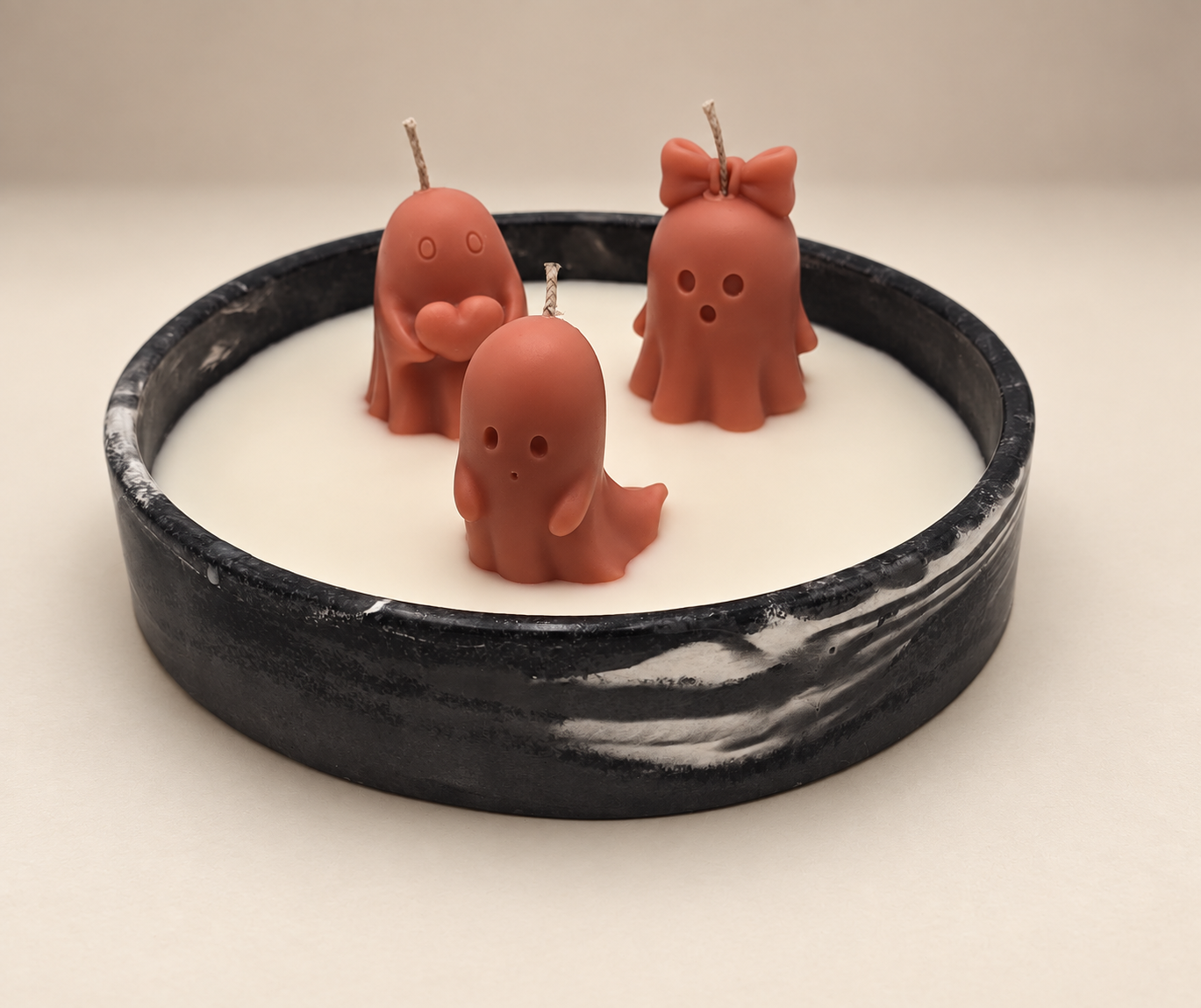 Artisan candle flat lay